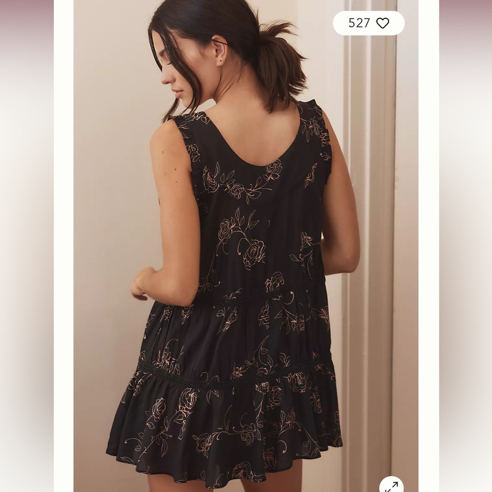 NWT Anthropologie Silky Ruffle Romper - Picture 2 of 8